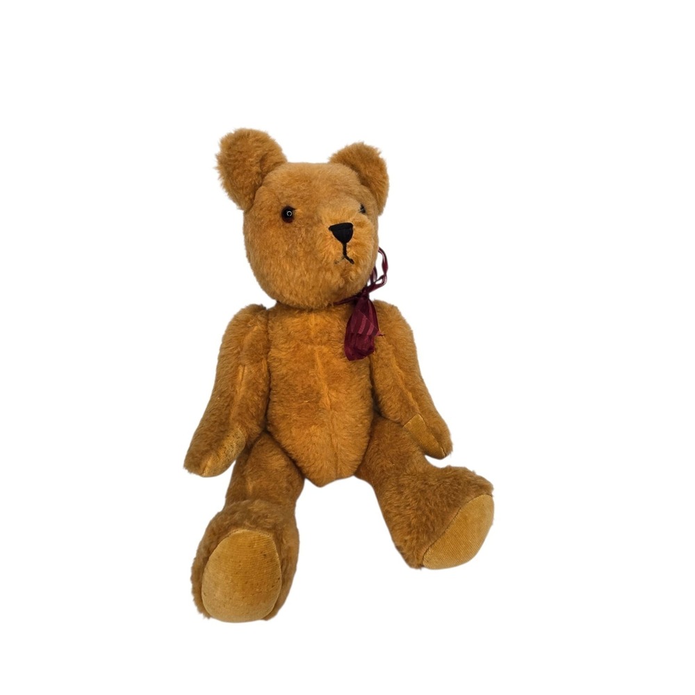Vintage Winkie Teddy Bear Jointed Plush Brown Bear Made Especially For You